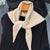 100% Wool Korean Style Knitted Triangular Scarf Women Winter Warm Headscarf Shawl Multi-functional Neckerchief