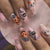 24pcs New Christmas False Nails Christmas Red Gift Box Pattern Design Fake Nail Tips for Girl Cute Short Coffin Press on Nails