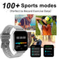 Hot Multi-Sport Mode Smartwatch, Sedentary Reminder, Weather Forecast, Message Notification, Compatible with Android & iPhones