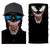 3D Ghost Skull Bandana Neck Gaiter Head Shield Summer Hiking Scarves Tube Balaclava Scarves Breathable Sun Guard Headband Scarf