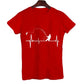 T-shirts for Men Fly Fishing Heartbeat Pulse Print Shirt Funny Short Sleeve T Shirts Summer Tops Tee Mens T Shirt Male Clothes