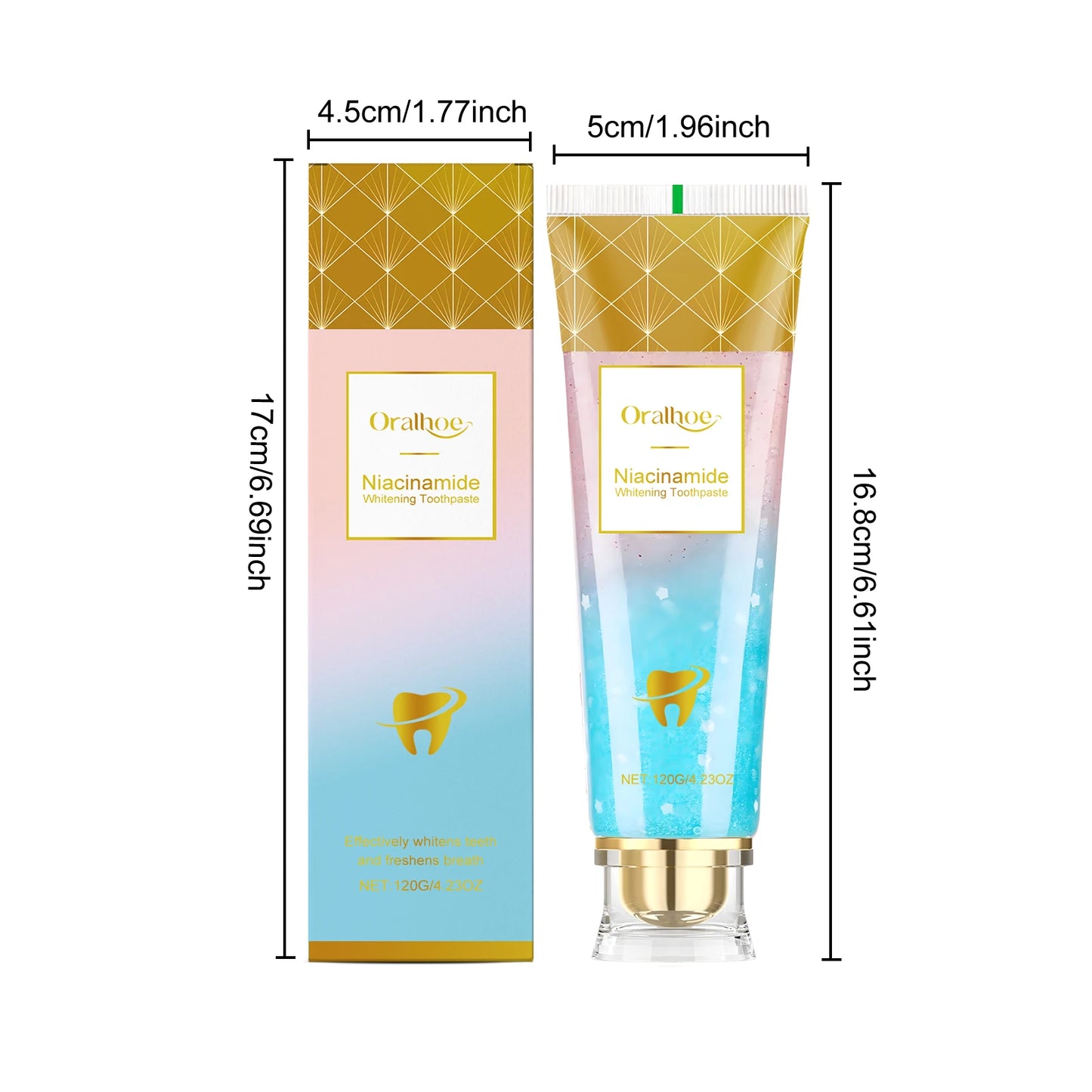 Niacinamide Whitening Toothpaste Remove Yellow Teeth Smoke Stains Improve Oral Smell Breath Fresh Tooth Bleaching Care Product