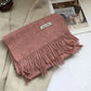100% Pure Wool Fashion Tassels Women Scarf  Warm Cashmere Shawl Female Stylish Australian Wool Wrap Winter Knitted Neck Scarf
