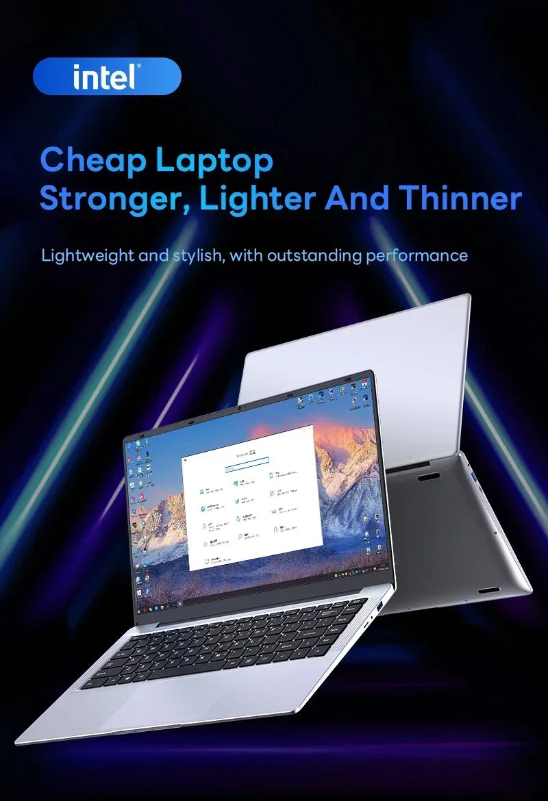 14.1 inch Laptop Computer Portable Windows 11 Intel Core i7-7500U Notebook 12GB RAM 1TB 2TB SSD Office Study Laptops