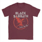 Men's T-Shirts Black Cool Sabbaths Novelty Cotton Tee Shirt Short Sleeve T Shirt Round Collar Tops Gift Idea