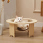 Space Capsule Cat Bed, Transparent Acrylic Pet Pod with 44lb Capacity & Anti-Slip Wooden Legs, Elevated Design for Pet Use