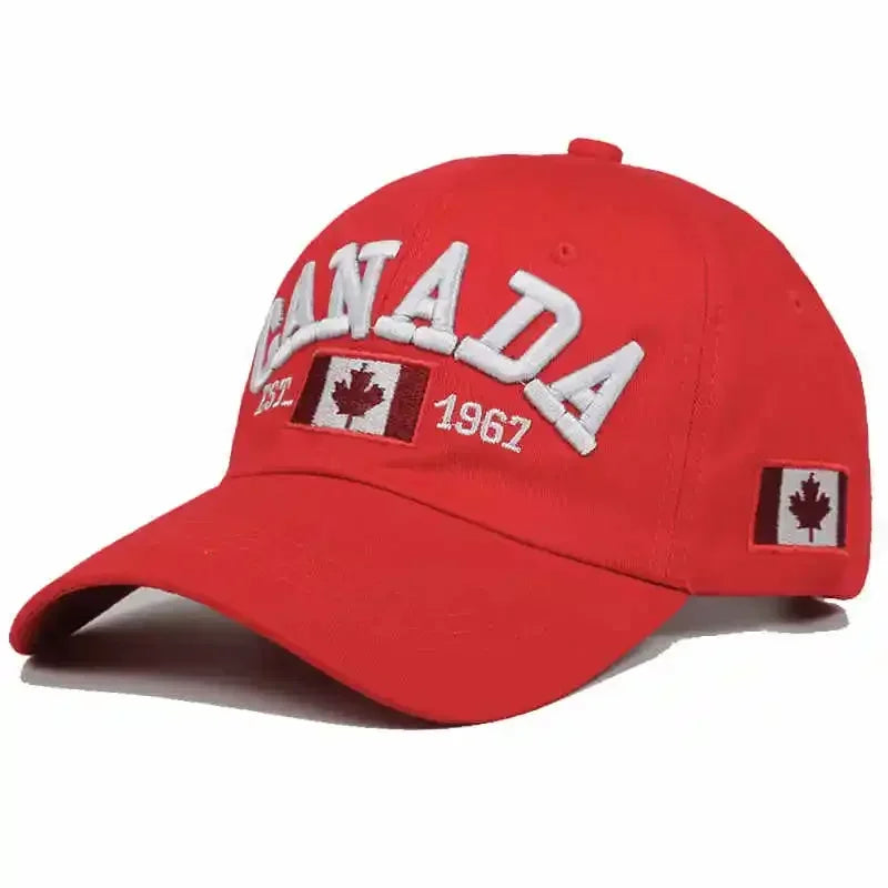 Canada Caps Men Women  Summer Fashion Dad Hat Snapback Flag Letter Embroidery Black White Baseball Cap Women Gorras Hombre