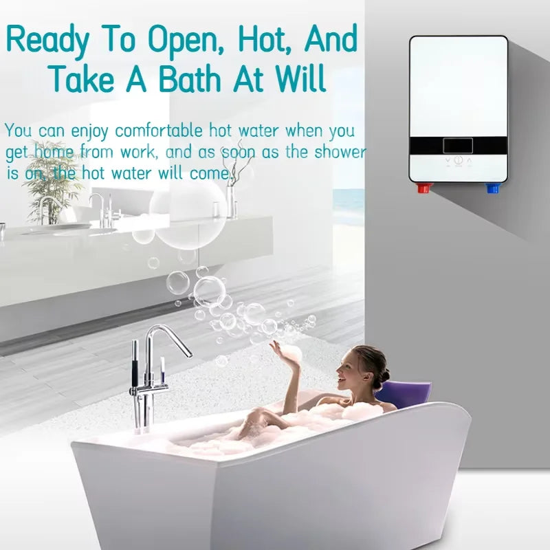 Household bath machine instant electric water heater small fast heat constant temperature shower rental house water heater