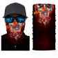 3D Ghost Skull Bandana Neck Gaiter Head Shield Summer Hiking Scarves Tube Balaclava Scarves Breathable Sun Guard Headband Scarf