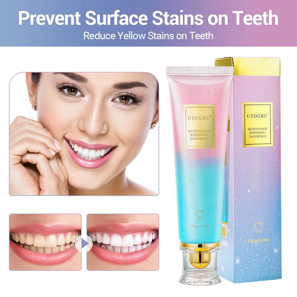 Whitening Toothpaste Nicotinamide Dazzling Toothpaste Remove Plaque Stains Teeth Oral Hygiene Clean Fresh Breath Teeth Care 100g