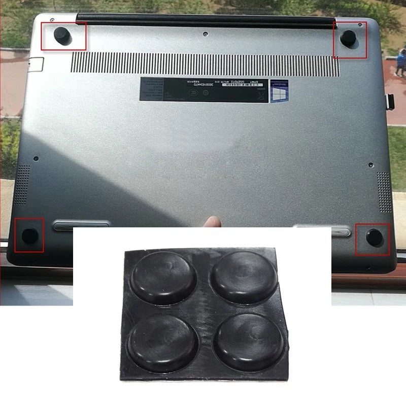 4Pcs Laptop Cooling Stand Heat Reduction Pad For PC Laptop Soft Silicone Feet