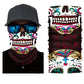 3D Ghost Skull Bandana Neck Gaiter Head Shield Summer Hiking Scarves Tube Balaclava Scarves Breathable Sun Guard Headband Scarf