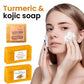 Turmeric Soap & Kojic Acid Soap Body And Facial Cleaning Handmade Soap For Dark Skin Glowing Even Skin Tone Tender Skin Care