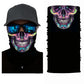 3D Ghost Skull Bandana Neck Gaiter Head Shield Summer Hiking Scarves Tube Balaclava Scarves Breathable Sun Guard Headband Scarf