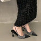 2025 New Summer Casual Fashion Shallow Pointed Toe Sandals Solid Color Sexy Elegant Comfortable Stiletto Heels NO:M10-1