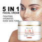 5-in-1 Facial Cream - Moisturizing and Moisturizing and Moisturizing Cream Contains Hyaluronic Acid, Retinol, Collagen, Vitamin C and E, Suitable for All Skin Types, Unscented, Firming and Moisturizing