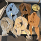 100% Wool Korean Style Knitted Triangular Scarf Women Winter Warm Headscarf Shawl Multi-functional Neckerchief