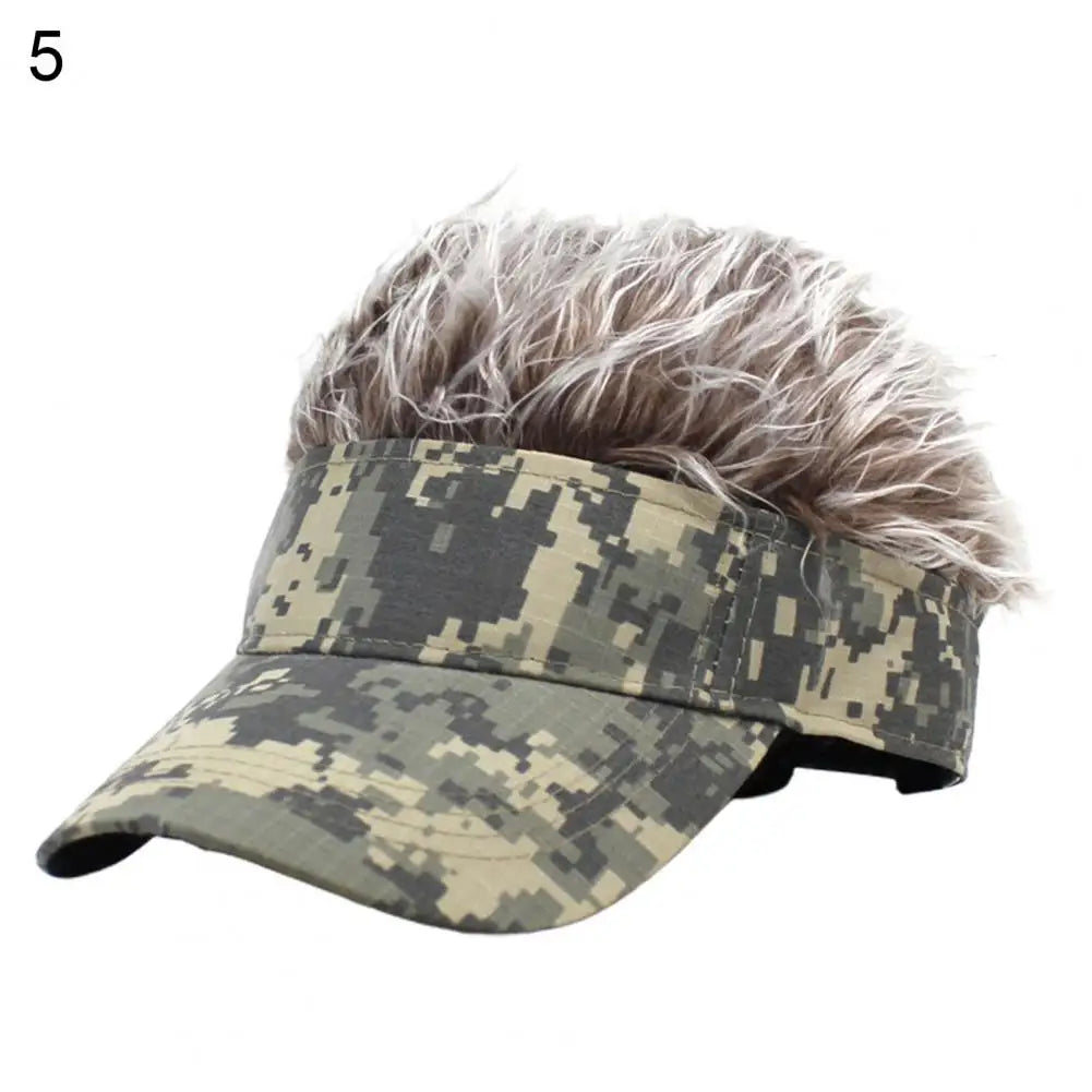Funny Short Hair Caps Wig Peaked Cap Baseball Cap Men Women Beanie Wig Hat Wig Landlord Retro Street Caps Summer Hairs Wigs Hat