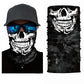 3D Ghost Skull Bandana Neck Gaiter Head Shield Summer Hiking Scarves Tube Balaclava Scarves Breathable Sun Guard Headband Scarf