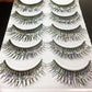 5 Pairs Makeup Stage False Eyelashes With Glitter Black Band Handmade Thick Fake Eye Lashes Beauty Performace Manga Latin Lashes