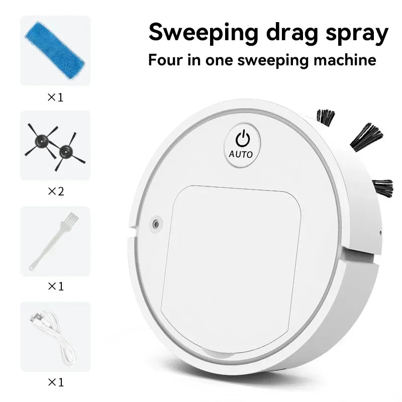 2025 4-in-1 Smart Home Appliance: Air Purifier, Mist Humidifier, Vacuum Cleaner & Robotic Sweeper, Enhance Home Air Quality, Eff
