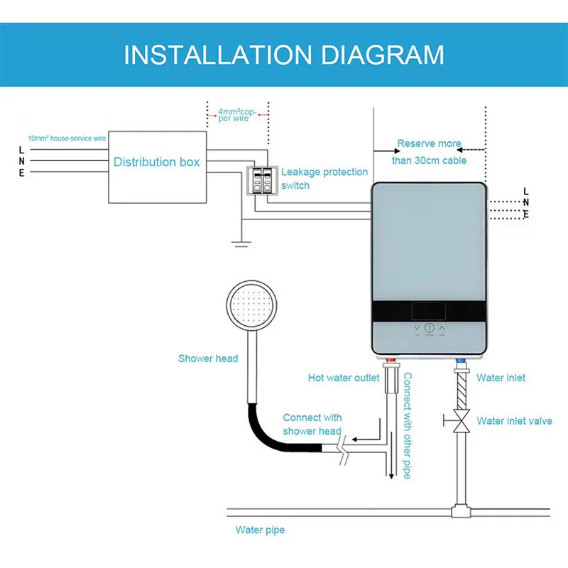 Household bath machine instant electric water heater small fast heat constant temperature shower rental house water heater