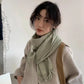 100% Pure Wool Fashion Tassels Women Scarf  Warm Cashmere Shawl Female Stylish Australian Wool Wrap Winter Knitted Neck Scarf