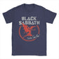 Men's T-Shirts Black Cool Sabbaths Novelty Cotton Tee Shirt Short Sleeve T Shirt Round Collar Tops Gift Idea