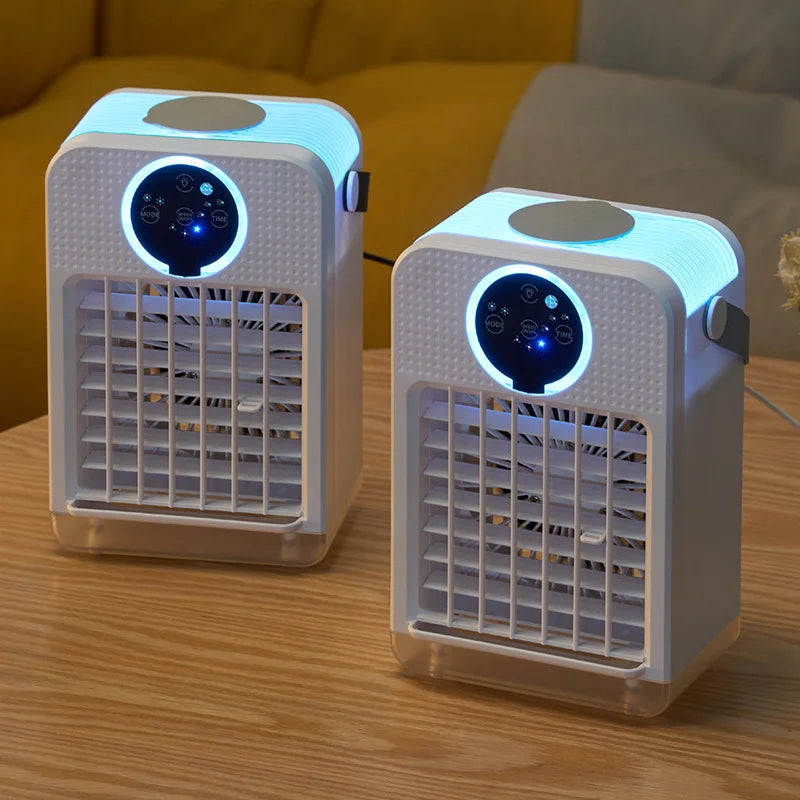 Home desktop air conditioning fan dormitory USB mini electric fan refrigeration air conditioning office small mobile air cooler