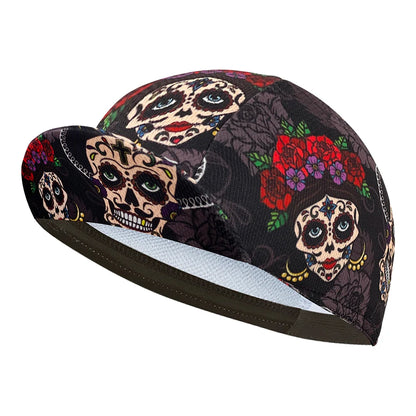 Simple solid color cycling cap, summer polyester sweat absorption, popular, unisex, cycling cap boutique, architecture, skulls