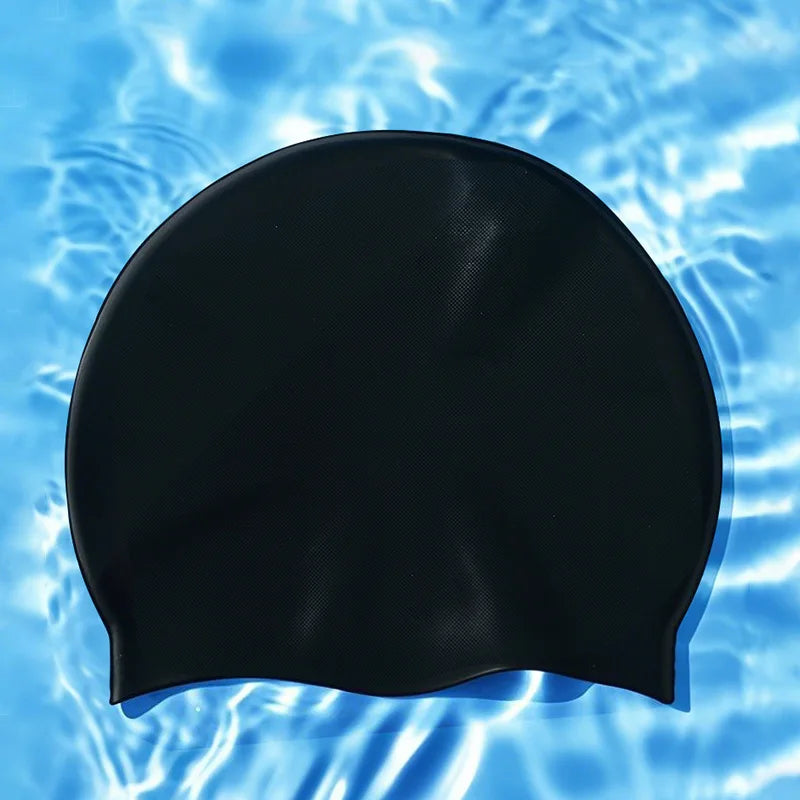 Swimming Caps for Men and Women Waterproof Head Big Head Circumference Long Hair Special Comfortable Silicone Ear Protectors