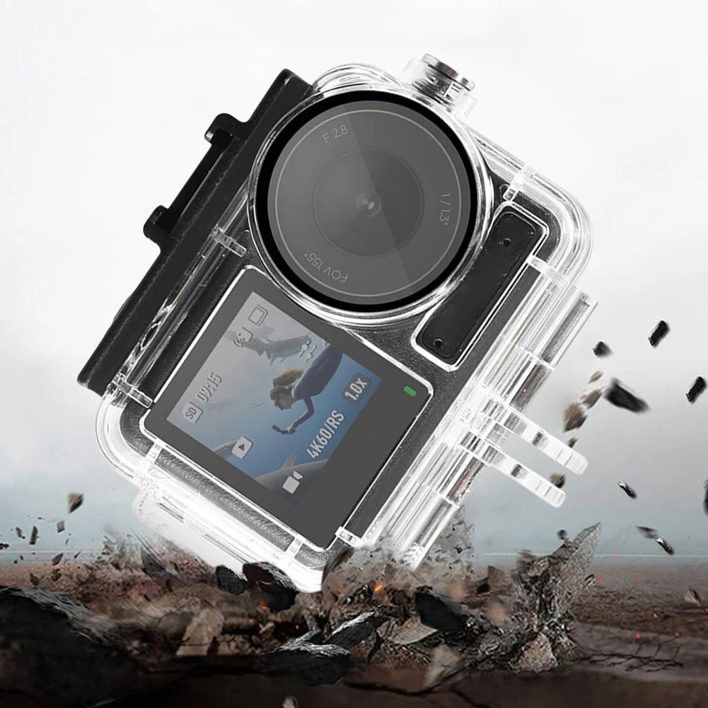 60M Waterproof Case Underwater Housing Diving Cover with Anti-Fog Sports Camera Dive Case for DJI Osmo Action 5 Pro/4/3