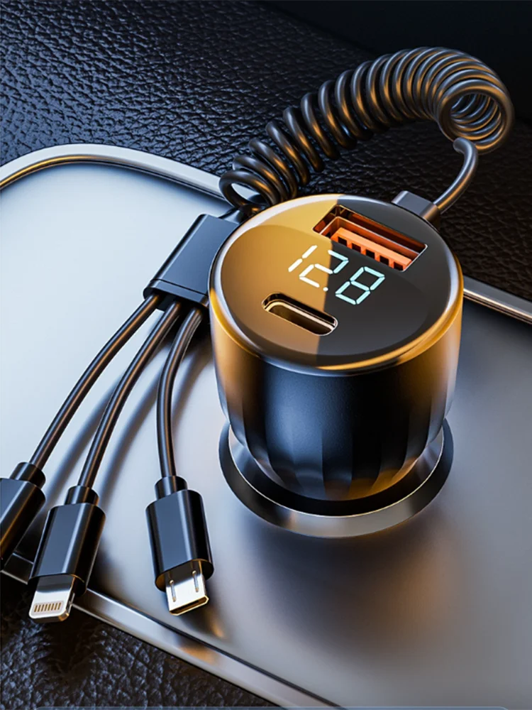 New Car Charger, Multi-Port Fast Adapter, Car Decoration Shape, Auto Accessories