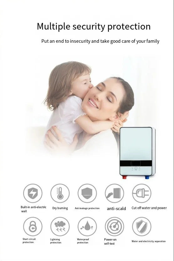 Household bath machine instant electric water heater small fast heat constant temperature shower rental house water heater