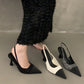 2025 New Summer Casual Fashion Shallow Pointed Toe Sandals Solid Color Sexy Elegant Comfortable Stiletto Heels NO:M10-1