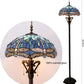 Tiffany Floor Lamp Blue Dragonfly Stained Glass Standing Reading Light 16X16X64 Inches Antique Pole Corner Lamp Decor Bedroom