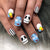 24pcs New Christmas False Nails Christmas Red Gift Box Pattern Design Fake Nail Tips for Girl Cute Short Coffin Press on Nails