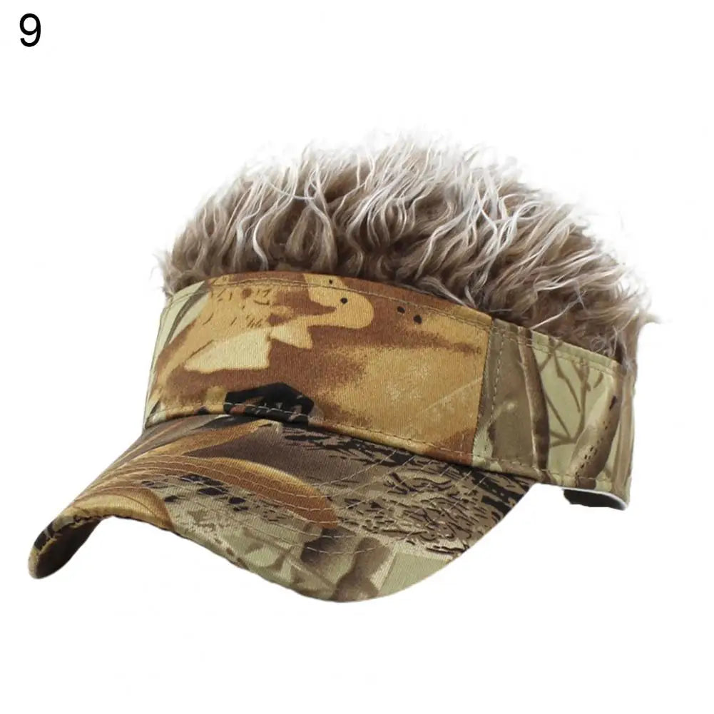 Funny Short Hair Caps Wig Peaked Cap Baseball Cap Men Women Beanie Wig Hat Wig Landlord Retro Street Caps Summer Hairs Wigs Hat