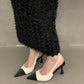 2025 New Summer Casual Fashion Shallow Pointed Toe Sandals Solid Color Sexy Elegant Comfortable Stiletto Heels NO:M10-1