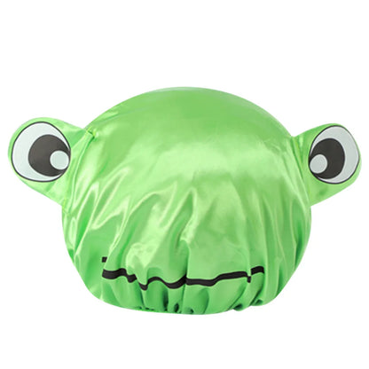 Double-layer children's cartoon waterproof shower cap Double-layer Children Cartoon Waterproof Shower Cap Cute Baby Bath Cap