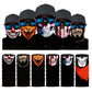 3D Ghost Skull Bandana Neck Gaiter Head Shield Summer Hiking Scarves Tube Balaclava Scarves Breathable Sun Guard Headband Scarf