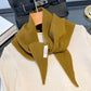 100% Wool Korean Style Knitted Triangular Scarf Women Winter Warm Headscarf Shawl Multi-functional Neckerchief