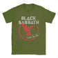 Men's T-Shirts Black Cool Sabbaths Novelty Cotton Tee Shirt Short Sleeve T Shirt Round Collar Tops Gift Idea