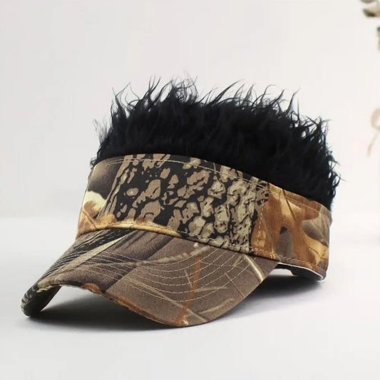 Funny Short Hair Caps Wig Peaked Cap Baseball Cap Men Women Beanie Wig Hat Wig Landlord Retro Street Caps Summer Hairs Wigs Hat